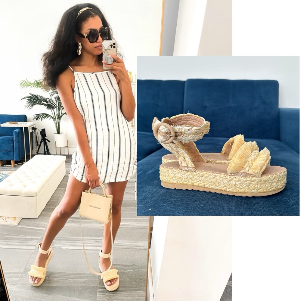 Matisse Raffia Platform Dad Sandals